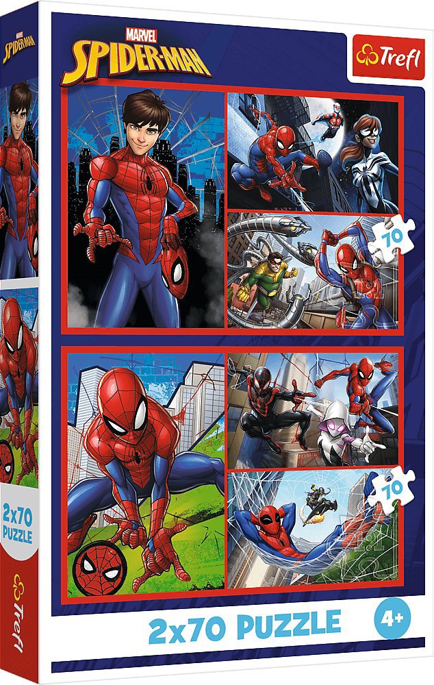 Trefl Puzzle 2 × 70 dielikov Spiderman: Pavúčie príbehy 2 v 1