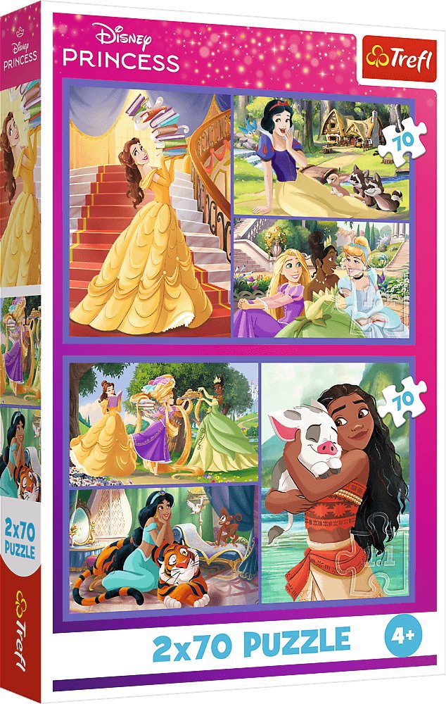 Trefl Puzzle 2 × 70 dielikov Princezné: Rozprávkové dni 2 v 1