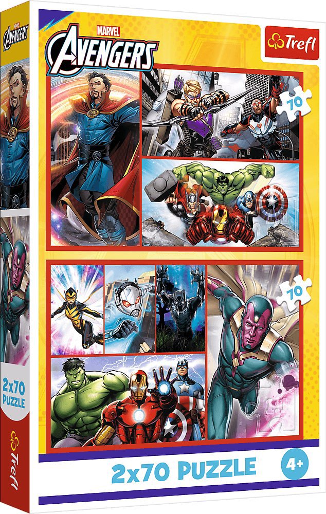 Trefl Puzzle 2 × 70 dielikov Avengers: Staň sa hrdinom 2 v 1