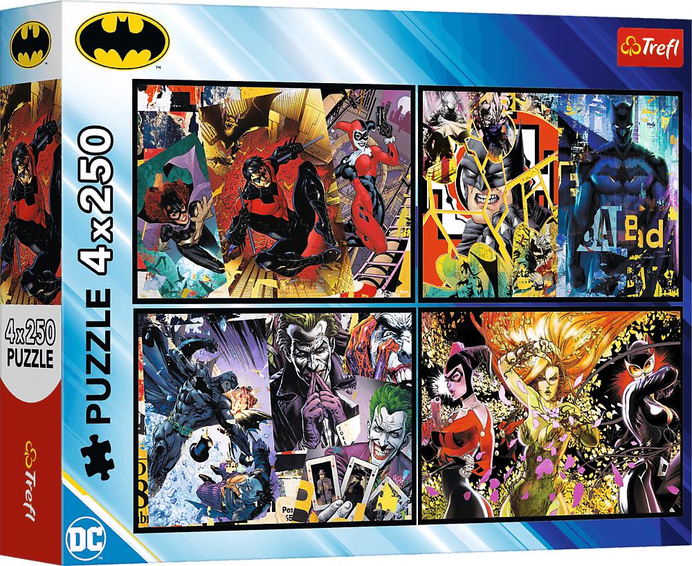 Trefl Puzzle Batman v akcii 4× 250 dielikov