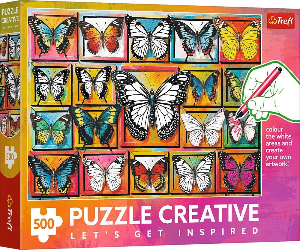 TREFL Puzzle Creative Zbierka motýľov 500 dielikov