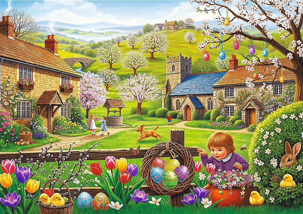 TREFL Puzzle Hľadanie veľkonočných vajíčok 1000 dielikov