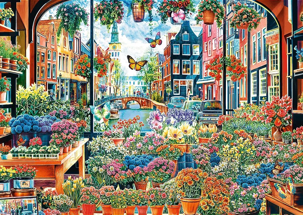 TREFL Puzzle Kvetinárstvo v Amsterdame 2000 dielikov