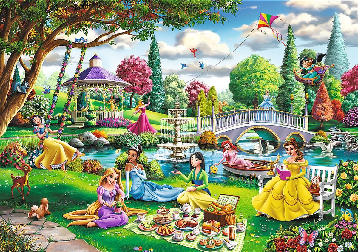 TREFL Puzzle Premium Plus Disney princezné: Piknik 1000 dielikov