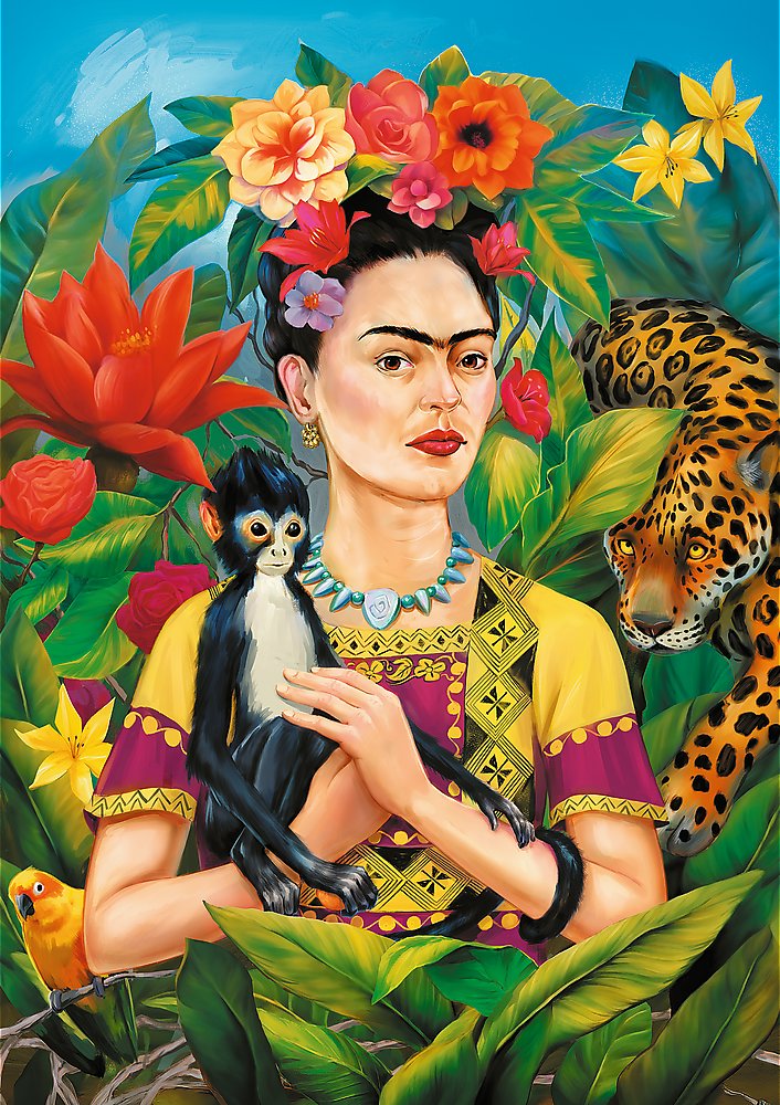 TREFL Puzzle Premium Plus Portrét Fridy Kahlo 1000 dielikov