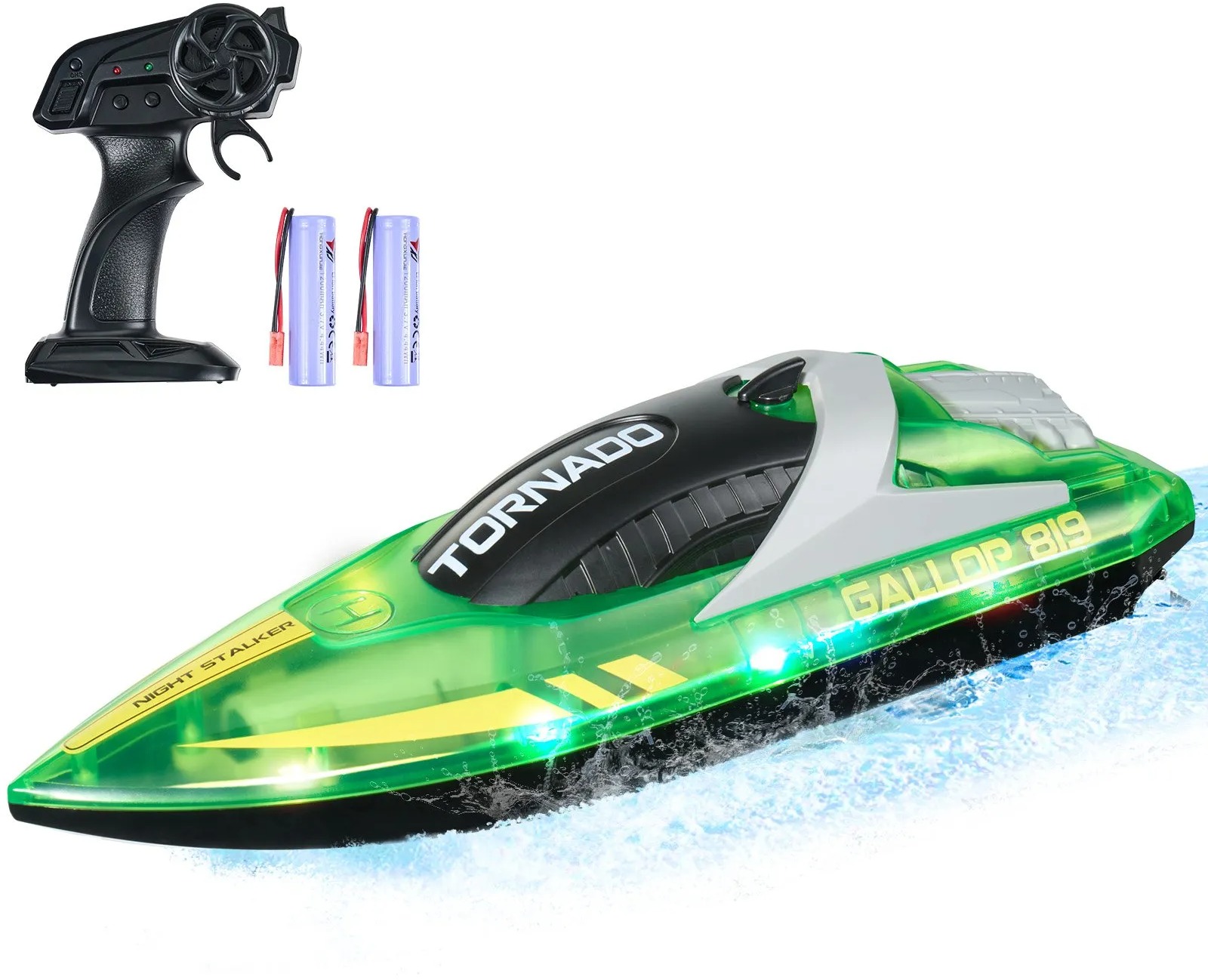 VEVOR RC závodní člun 2,4 GHz, rychlost 12 km/h, LED světlo, vodotěsný