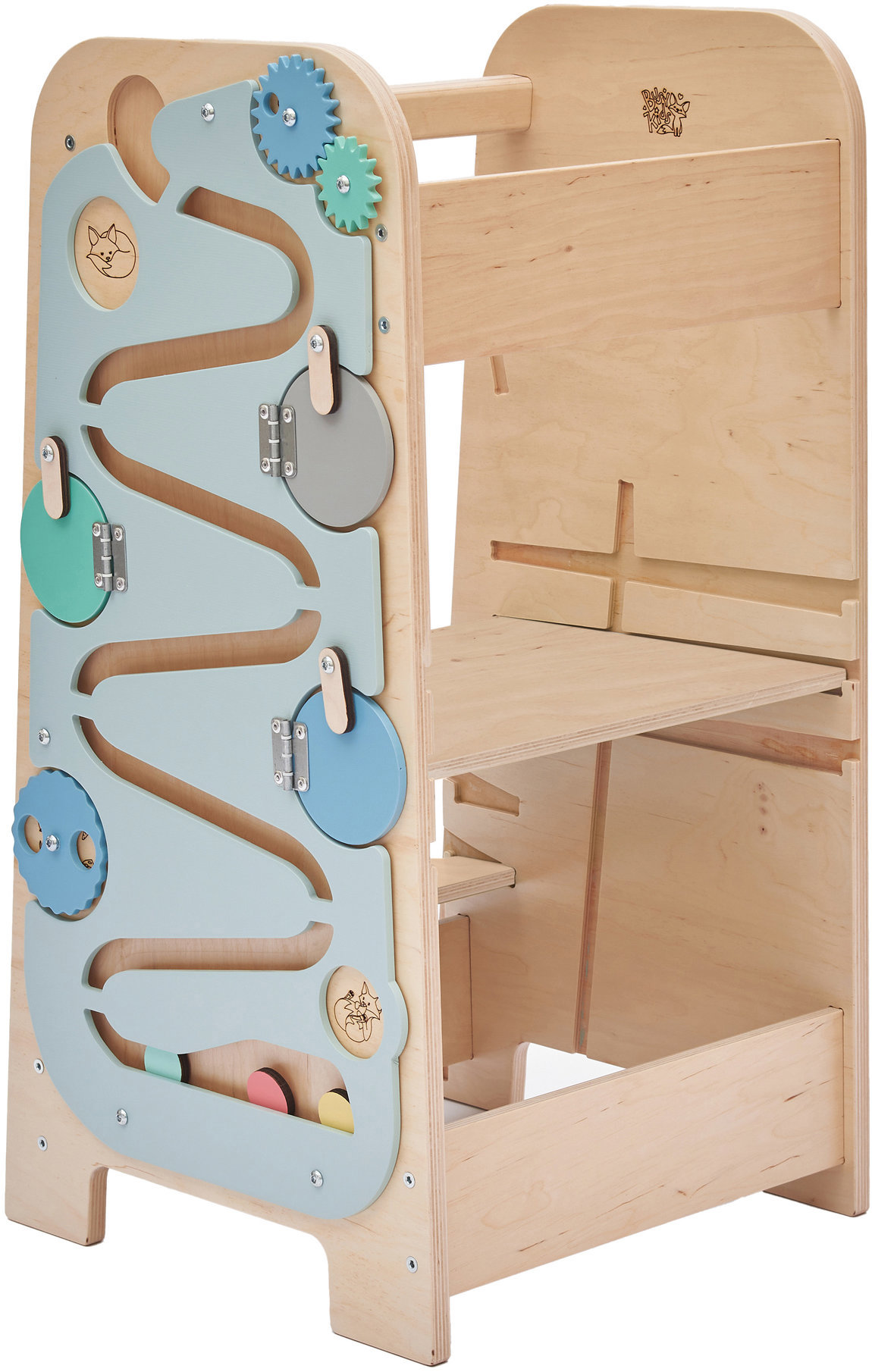 Busykids Montessori učící věž 5In1 Mint