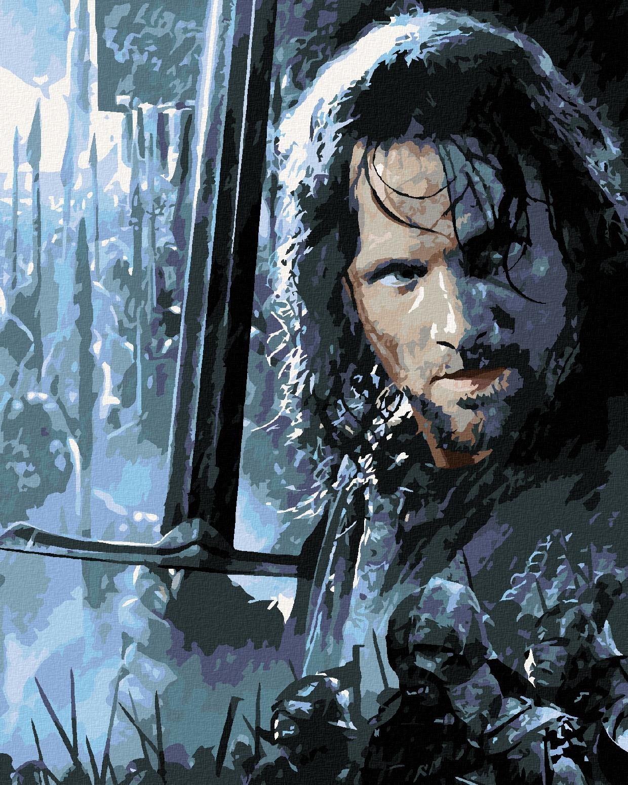 Zuty – Aragorn a bitka o Helmov žľab (Pán prsteňov), 40 × 50 cm, vypnuté plátno na rám