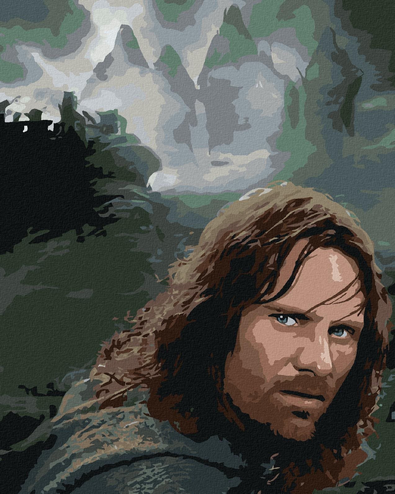Zuty – Aragorn portrét (Pán Prsteňov), 40 × 50 cm, plátno napnuté na rám