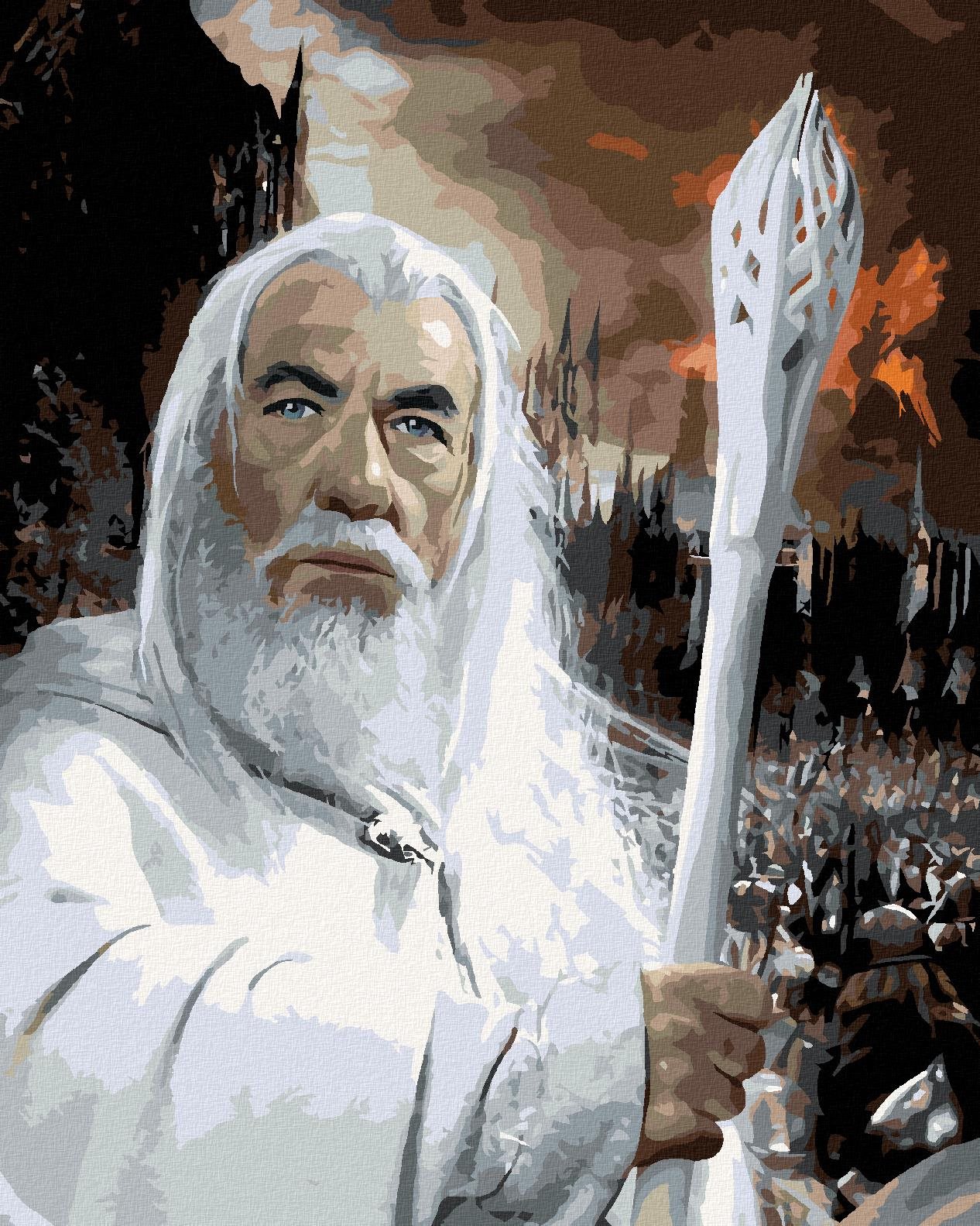 Zuty – Gandalf portrét (Pán prsteňov), 40×50 cm, vypnuté plátno na rám