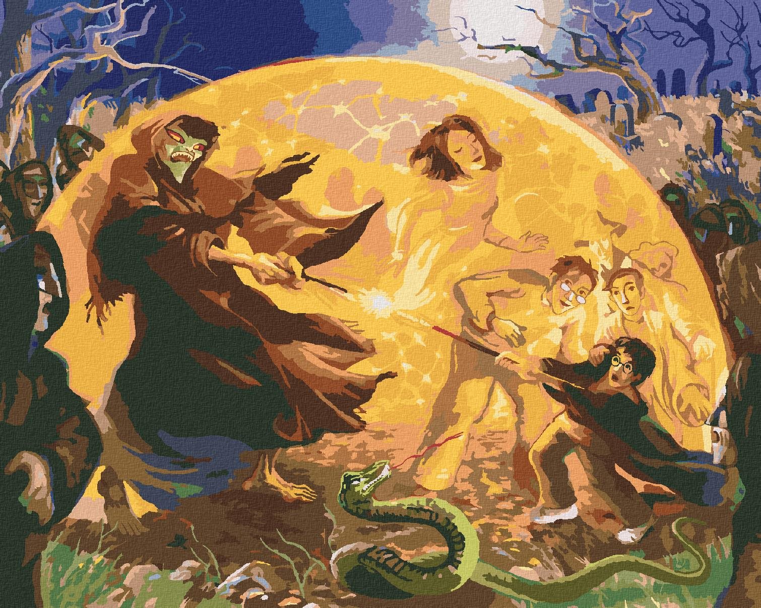 Zuty – Harry Potter a lord Voldemort – súboj čarodejníkov, 40 × 50 cm, napnuté plátno na rám