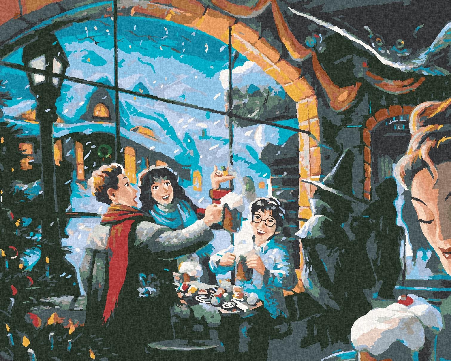 Zuty – Harry Potter, Hermiona a Ron v Krčme u troch metiel, 40 × 50 cm, bez rámu a bez vypnutia plátna