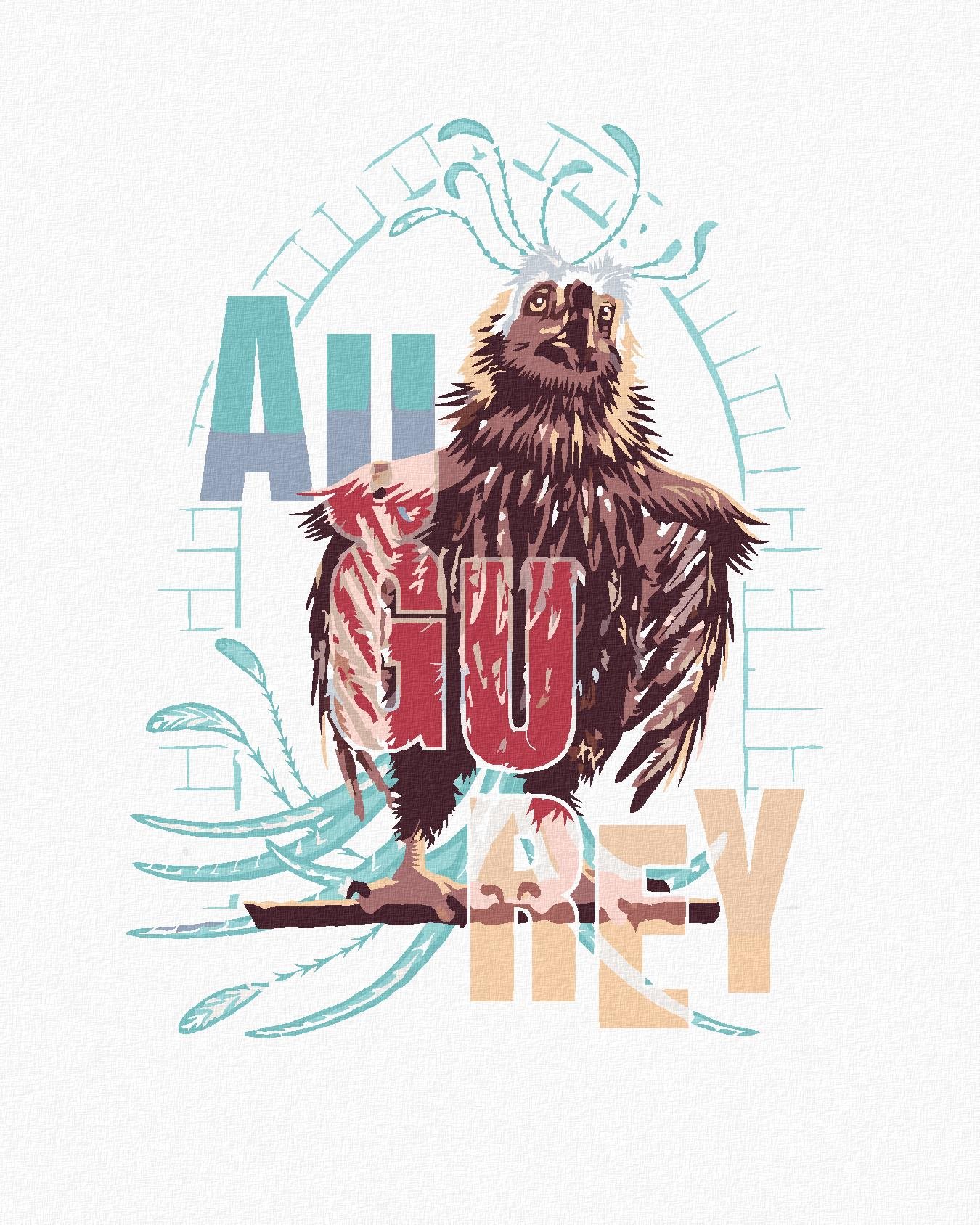 Zuty – Ilustrácia Auguron (fantastické zvieratá), 40×50 cm, vypnuté plátno na rám