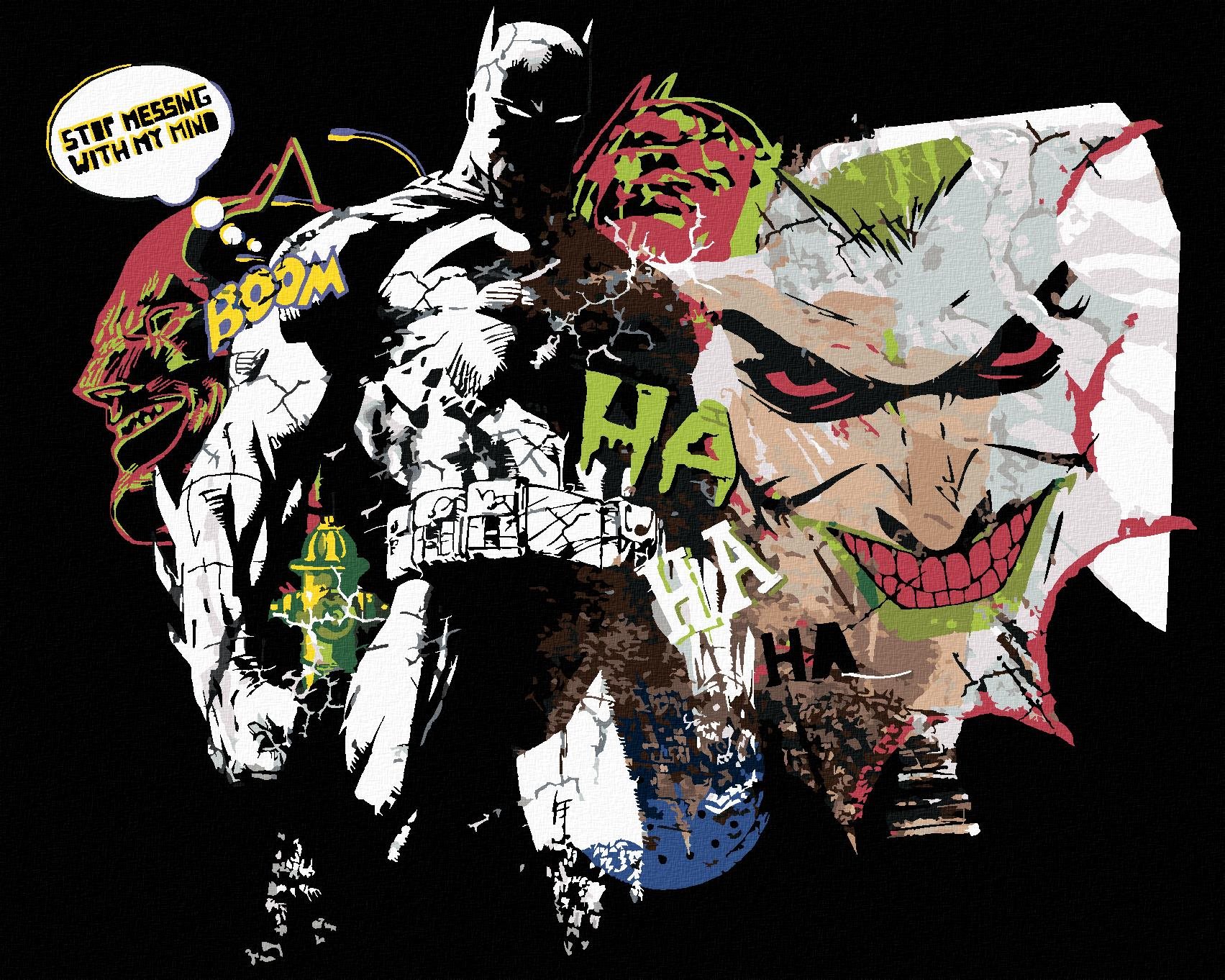 Zuty – Batman a Joker komiks, 40 × 50 cm, bez rámu a bez napnutia plátna