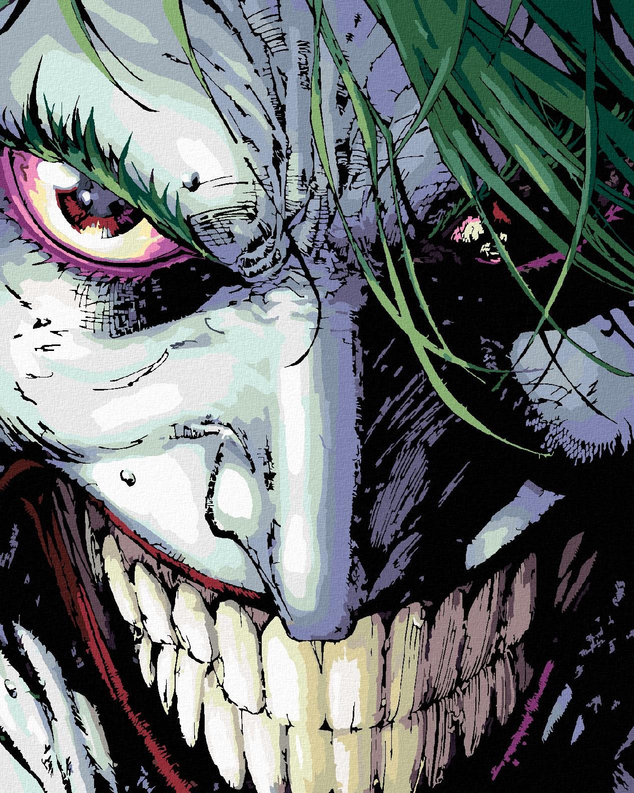 Zuty – Joker portrét (Batman), 40 × 50 cm, bez rámu a bez napnutia plátna