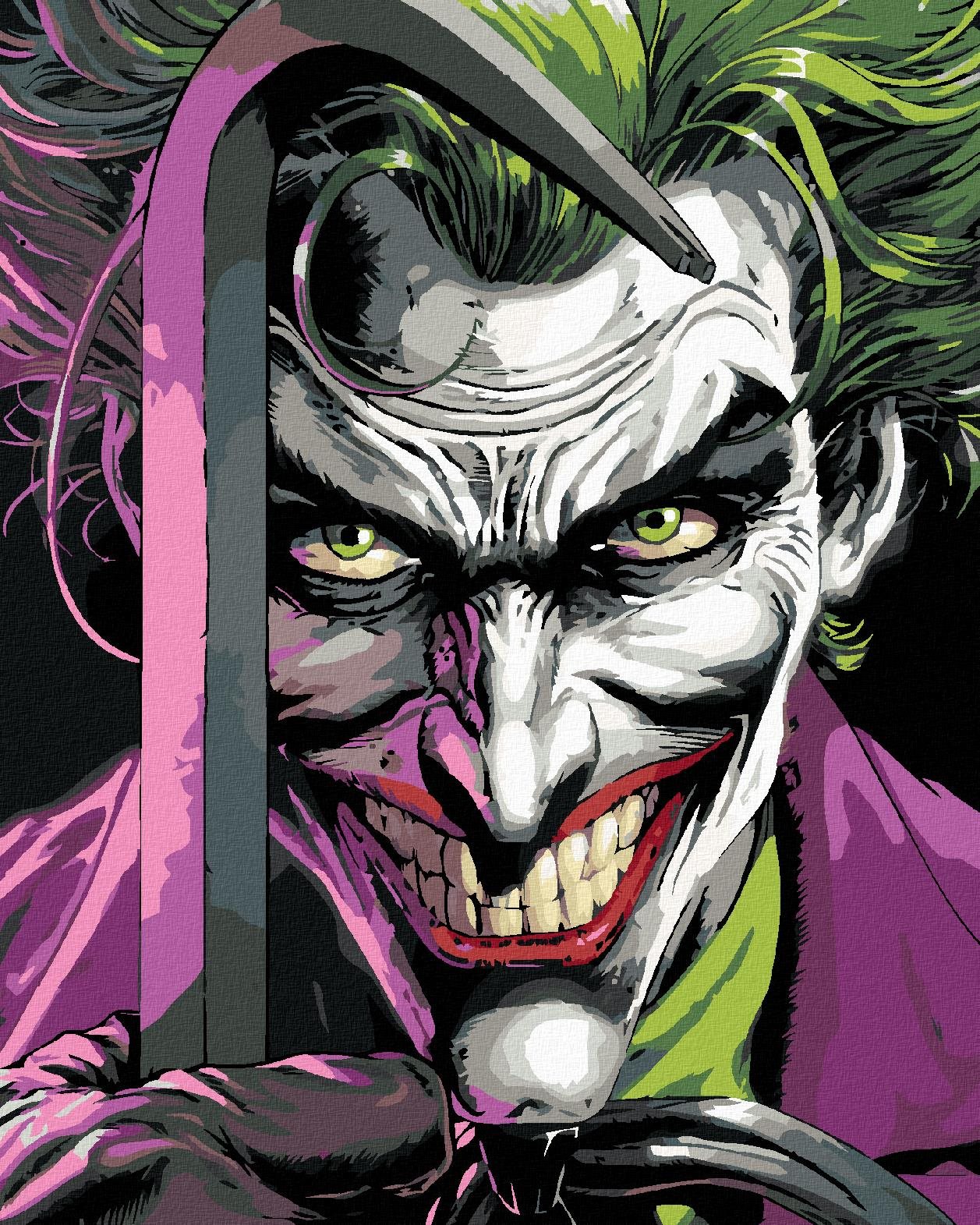 Zuty – Joker s páčidlom (Batman), 40×50 cm, bez rámu a bez vypnutia plátna
