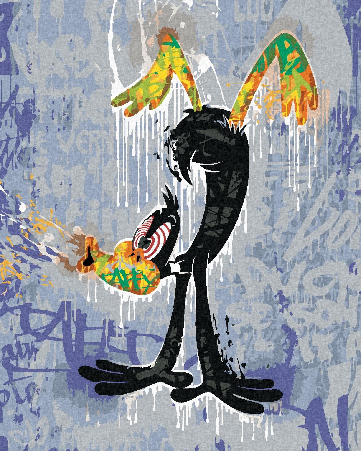 Zuty – Kačer Daffy graffiti (Looney tunes), 40 × 50 cm, plátno napnuté na rám