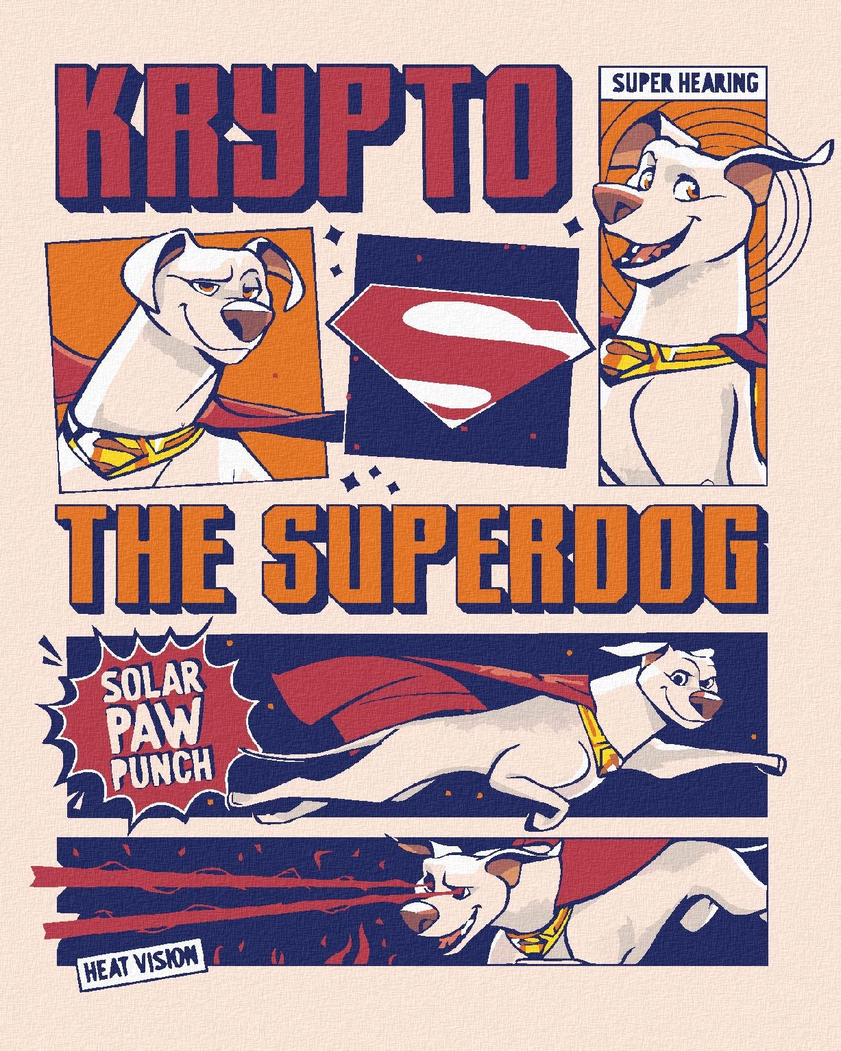 Zuty – Krypto the superdog plagát (DC Liga supermaznáčikov), 40 × 50 cm, plátno napnuté na rám