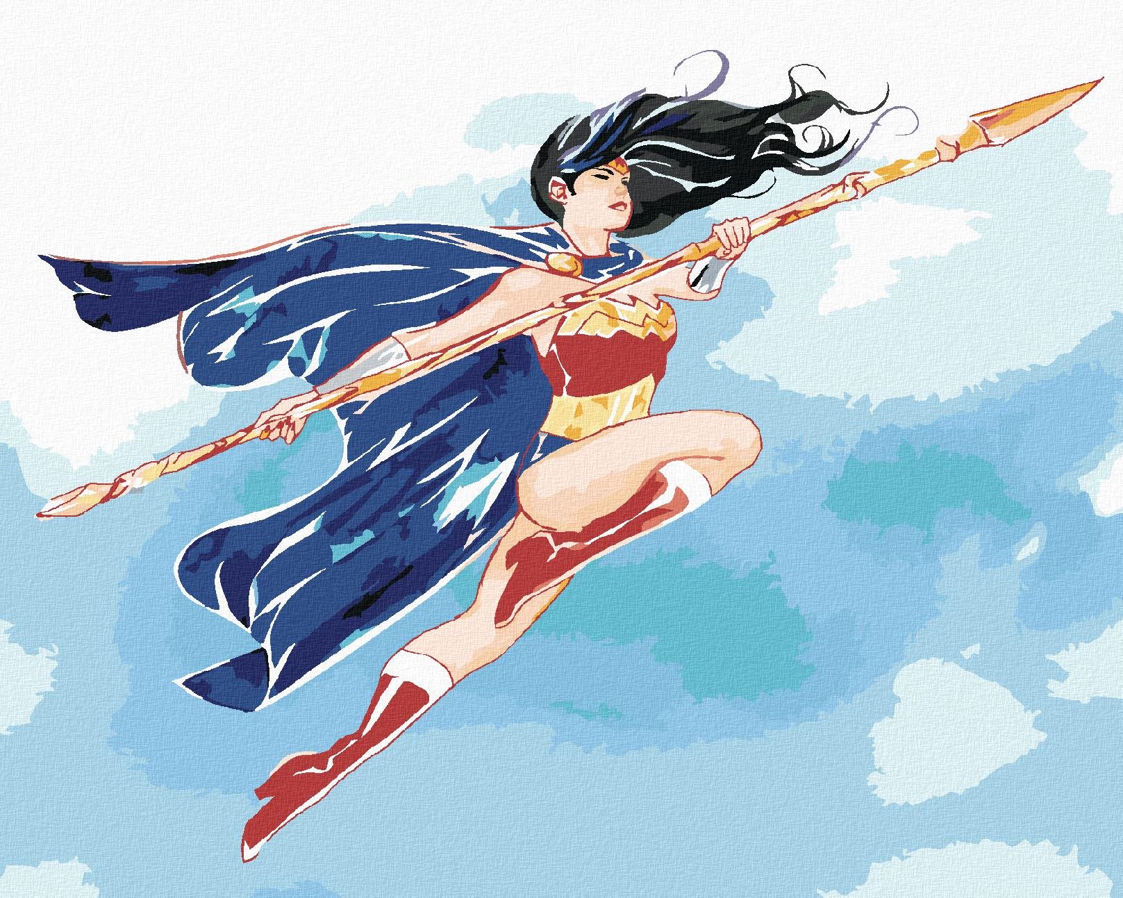 Zuty – Maľovaná Wonder Woman III, 40 × 50 cm, plátno napnuté na rám
