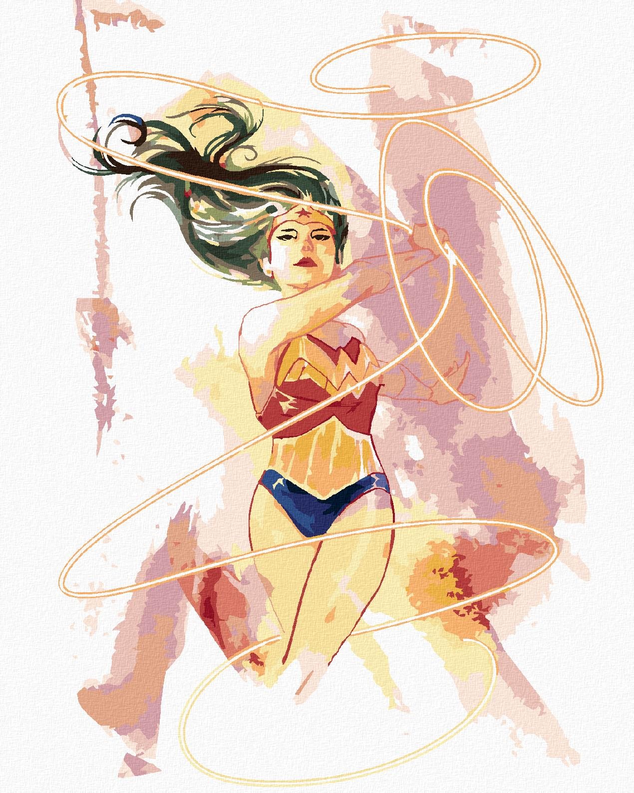 Zuty – Maľovaná Wonder Woman IV, 40 × 50 cm, bez rámu a bez napnutia plátna