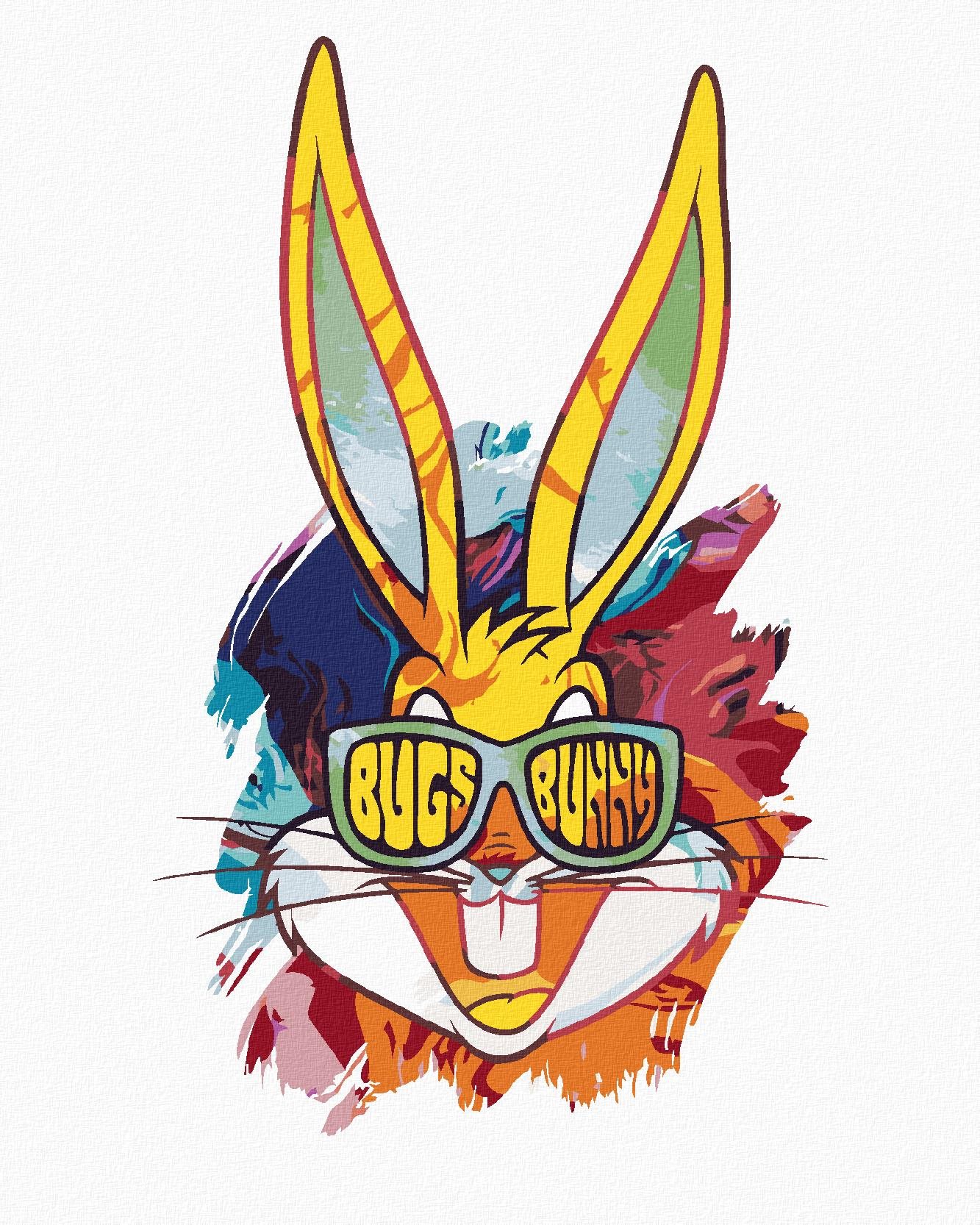 Zuty – Maľovaný Bugs Bunny (Looney tunes), 40 × 50 cm, plátno napnuté na rám