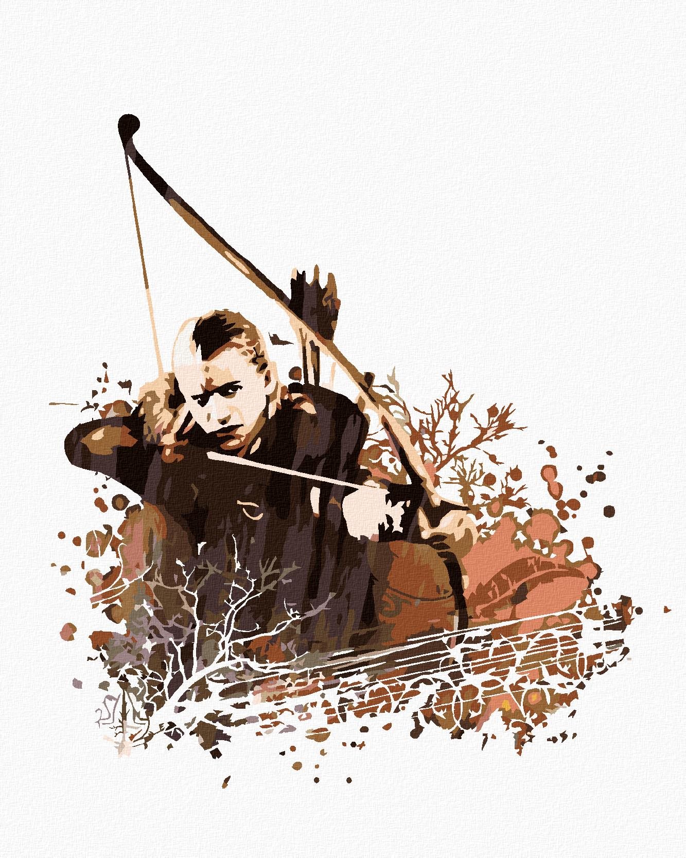 Zuty – Maľovaný Legolas (Pán Prsteňov), 40 × 50 cm, plátno napnuté na rám