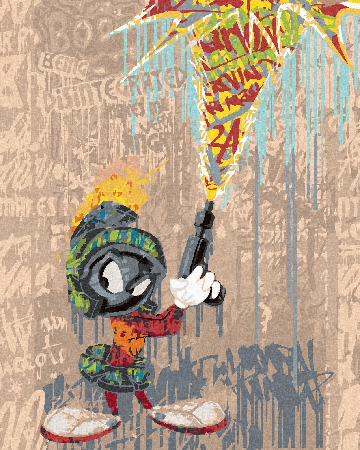 Zuty – Marťan Marvin graffiti (Looney tunes), 40 × 50 cm, plátno napnuté na rám