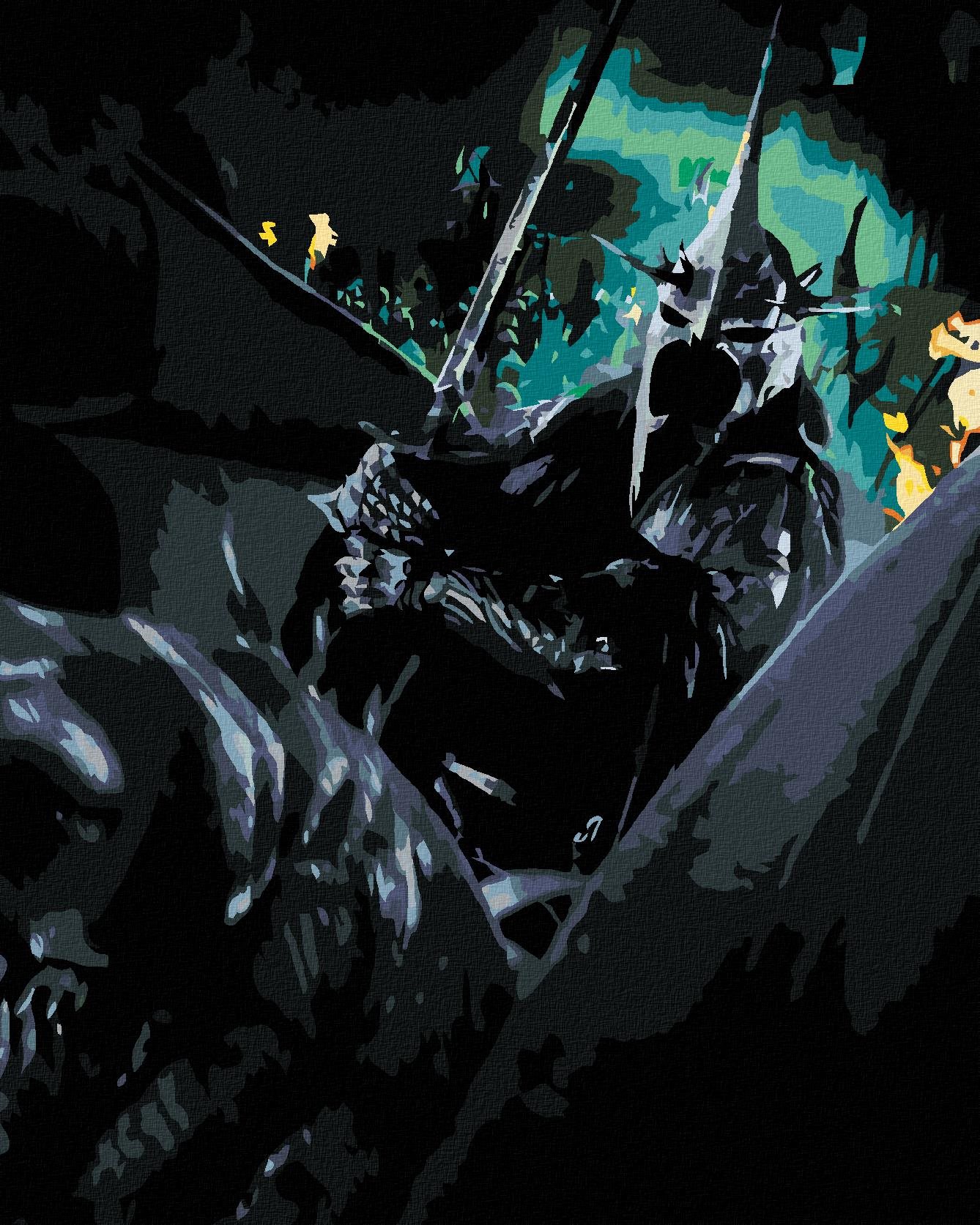 Zuty – Nazgul v zbroji (Pán Prsteňov), 40 × 50 cm, plátno napnuté na rám