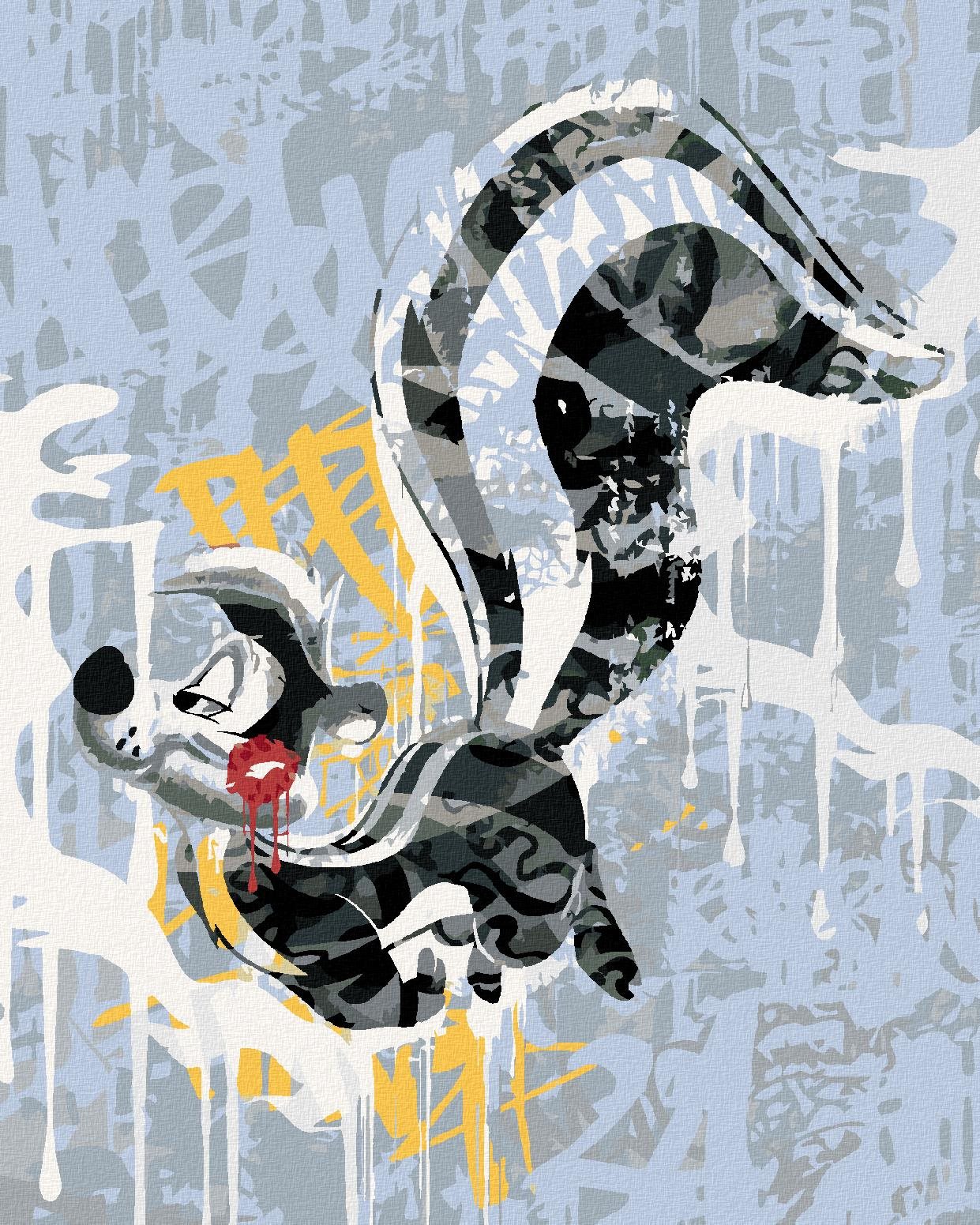 Zuty – Pepé le pew graffiti (Looney Tunes), 40×50 cm, vypnuté plátno na rám