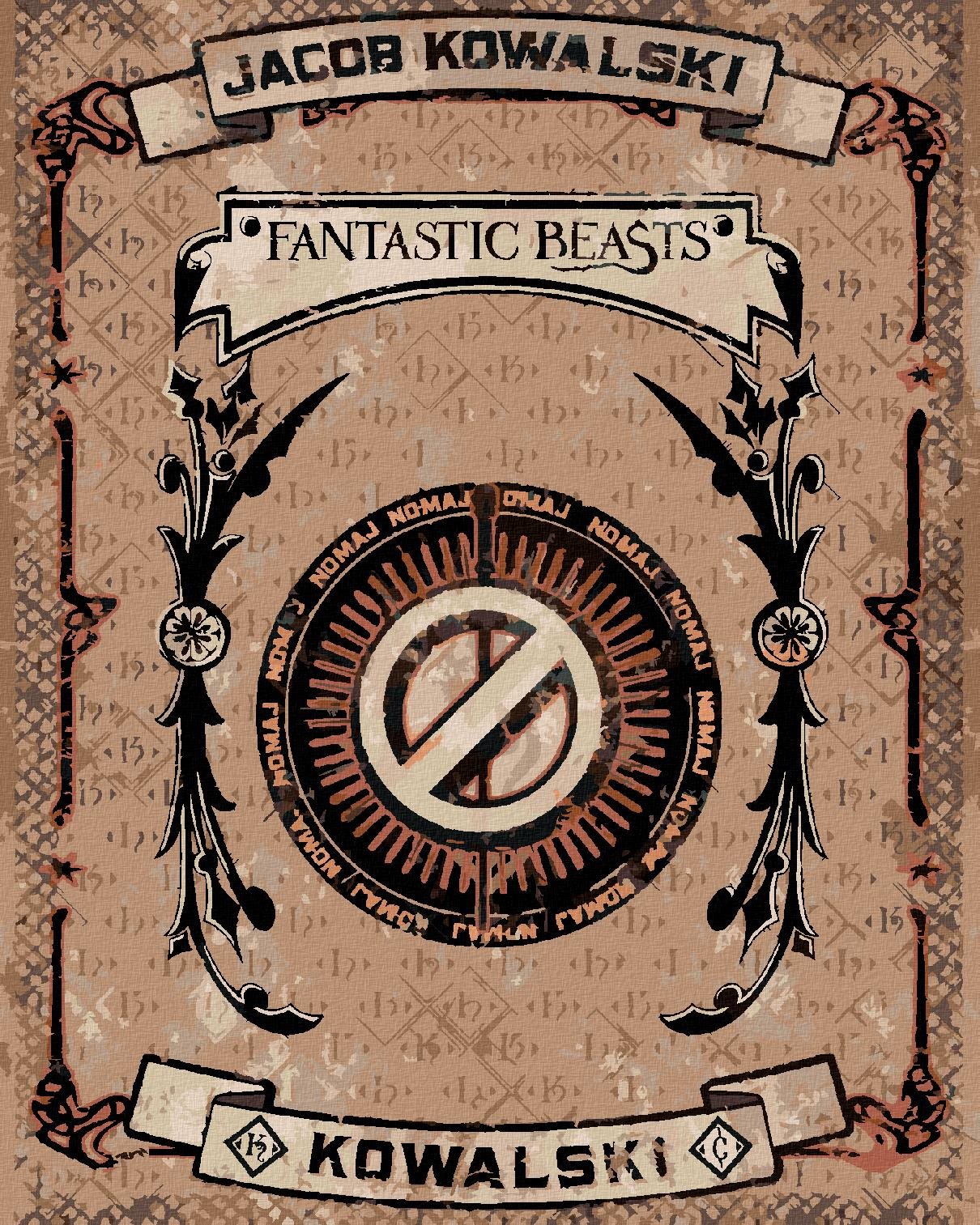 Zuty i Plagát Jacob Kowalski (Fantastické zvieratá), 40×50 cm, vypnuté plátno na rám