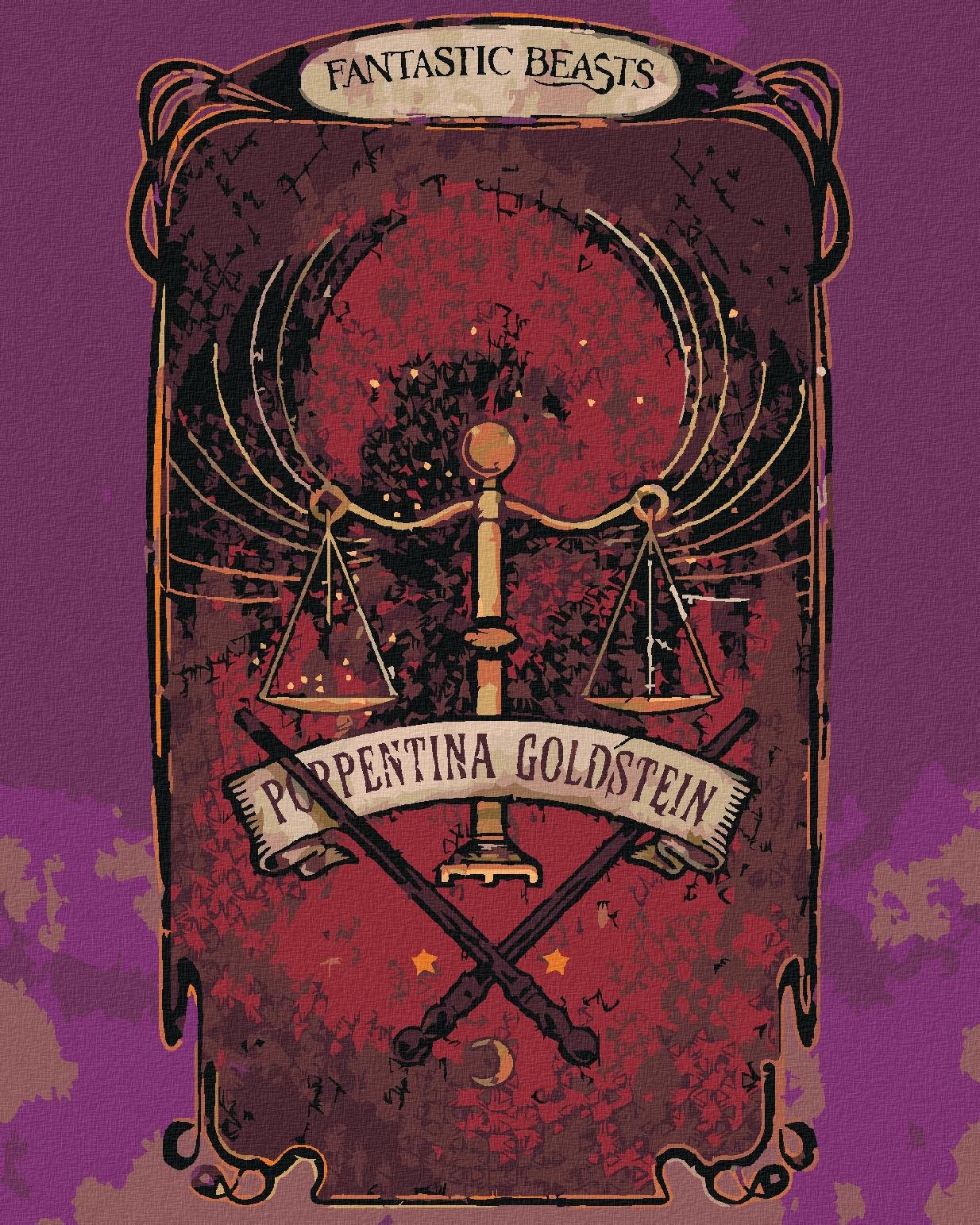 Zuty i Plagát Porpentina Goldsteinová (Fantastické zvieratá), 40×50 cm, vypnuté plátno na rám