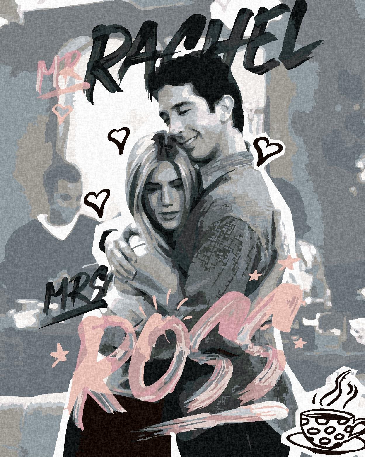 Zuty – Ross a Rachel II (Priatelia), 40 × 50 cm, plátno napnuté na rám