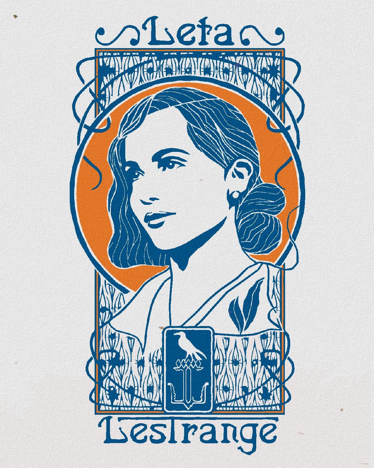 Zuty - Secesná Leta Lestrange (Fantastické zvieratá), 40×50 cm, vypnuté plátno na rám