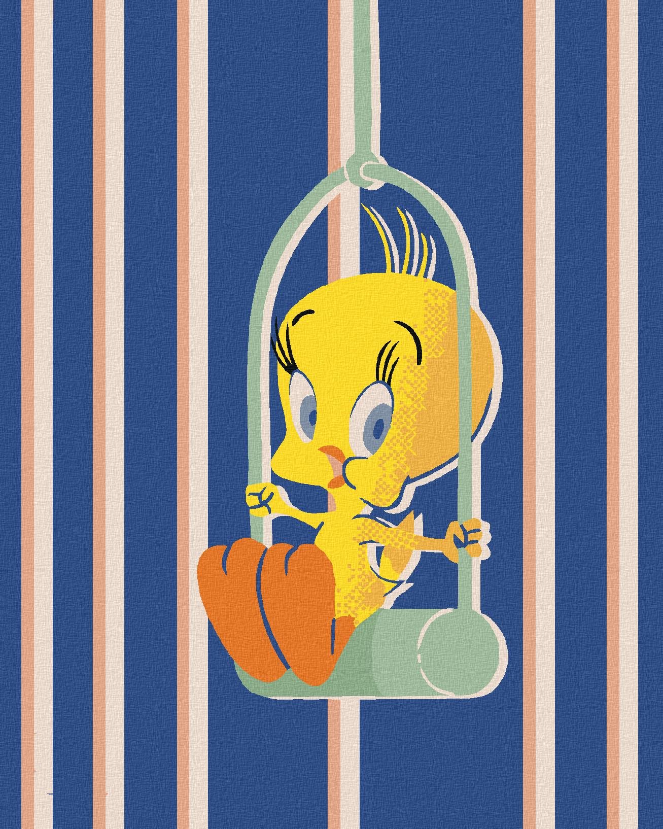 Zuty – Tweety na bidielku (Looney Tunes), 40×50 cm, vypnuté plátno na rám
