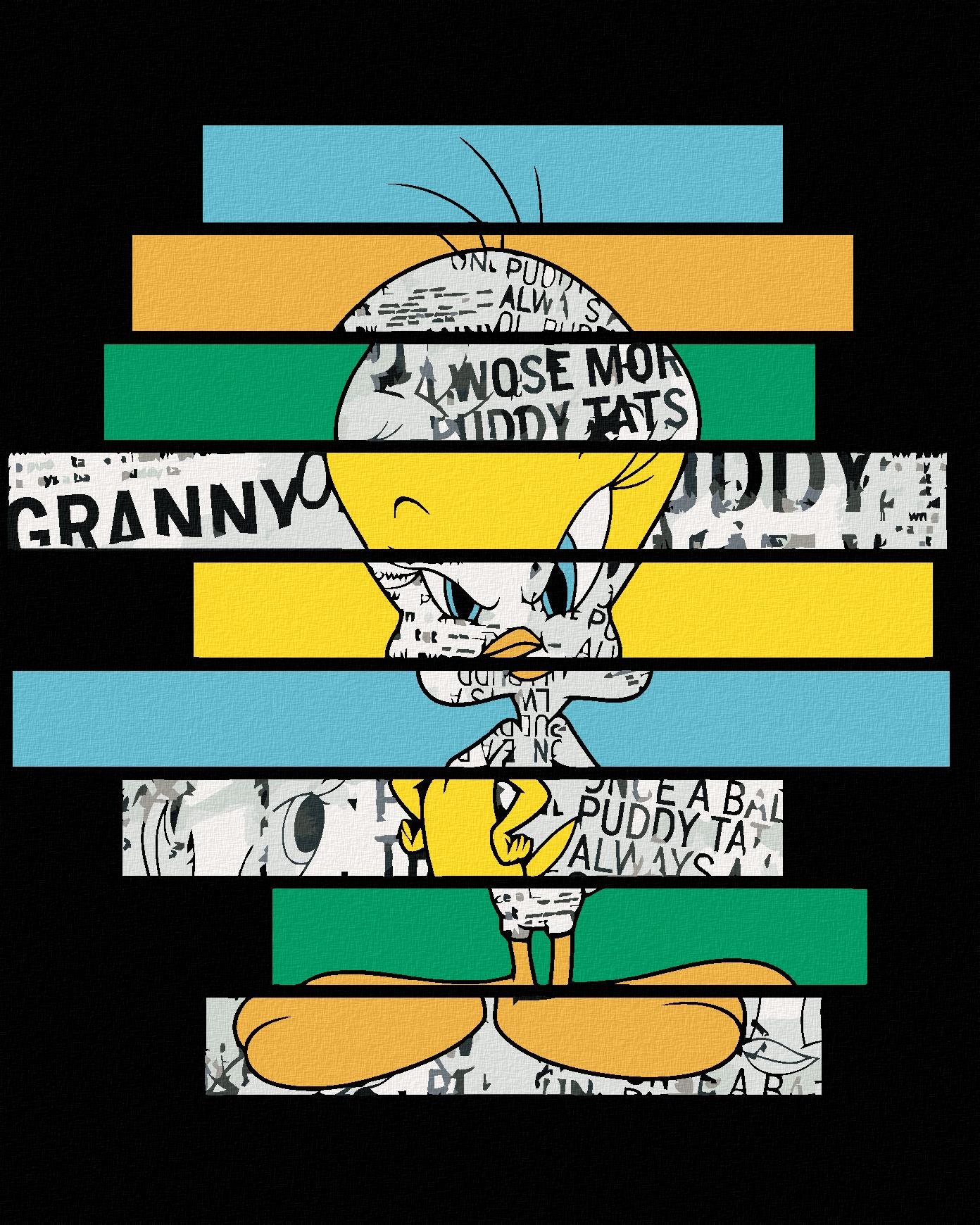 Zuty – Tweety noviny (Looney tunes), 40 × 50 cm, bez rámu a bez napnutia plátna