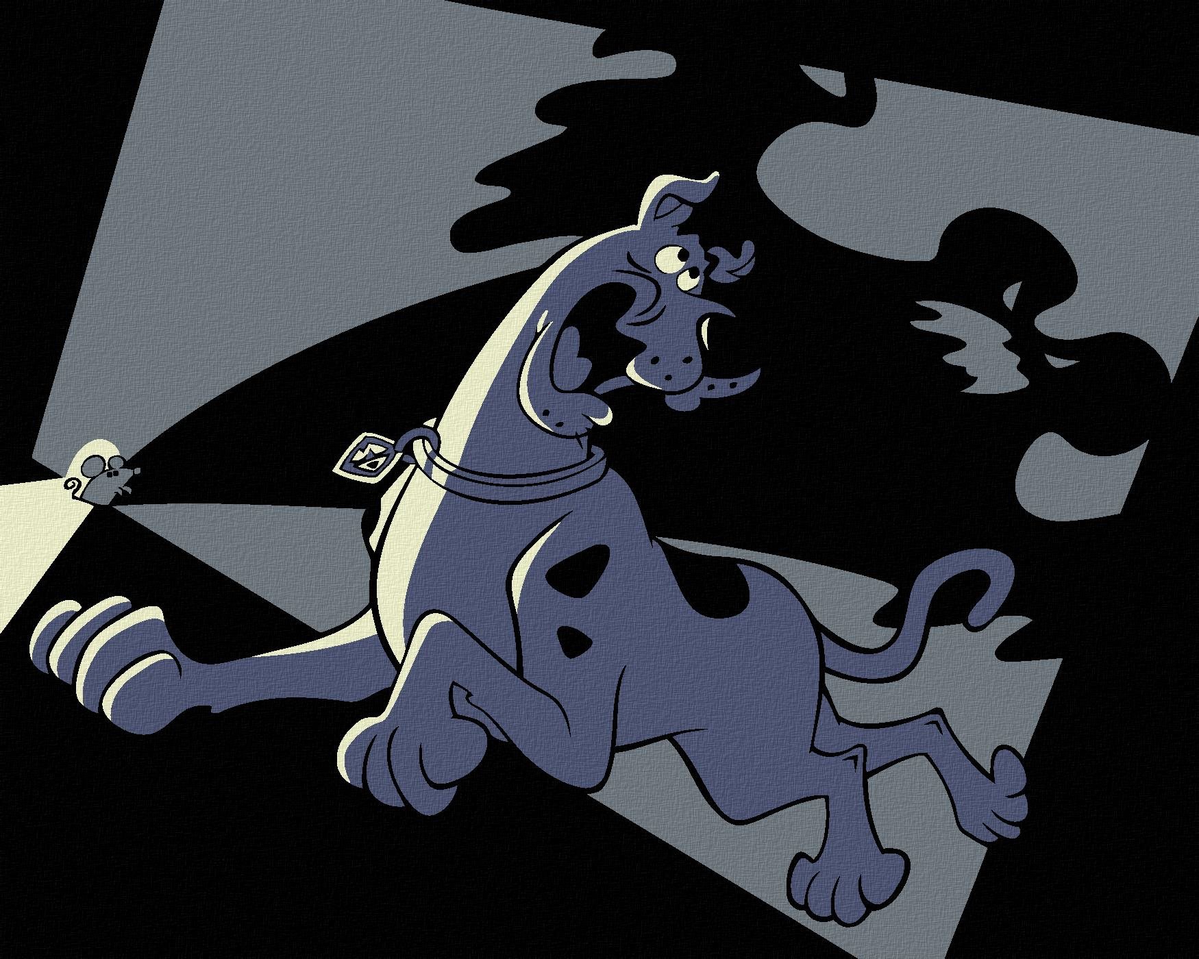 Zuty – Vydesený Scooby-doo, 40×50 cm, bez rámu a bez vypnutia plátna