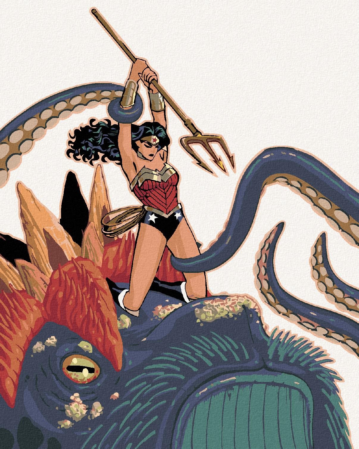 Zuty – Wonder Woman a príšera, 40 × 50 cm, bez rámu a bez napnutia plátna