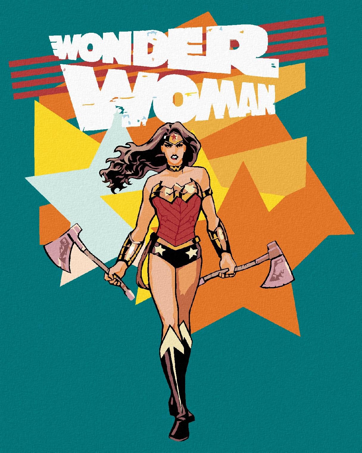 Zuty – Wonder Woman a sekera plagát, 40×50 cm, vypnuté plátno na rám