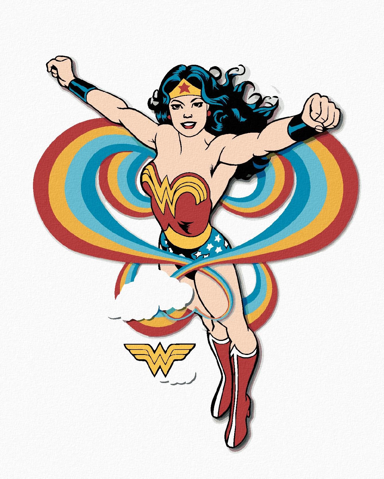 Zuty – Wonder Woman dúha II, 40 × 50 cm, bez rámu a bez napnutia plátna