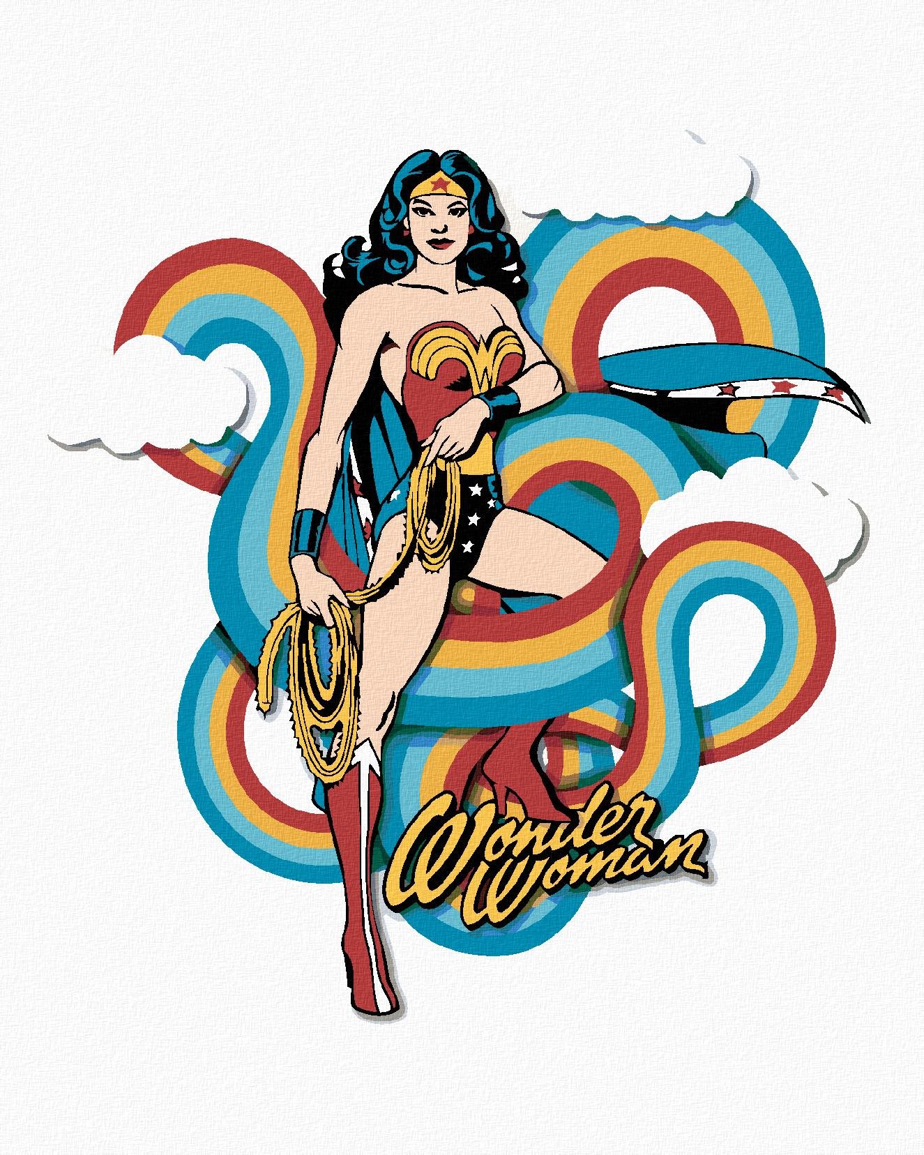 Zuty – Wonder Woman dúha III, 40×50 cm, bez rámu a bez vypnutia plátna