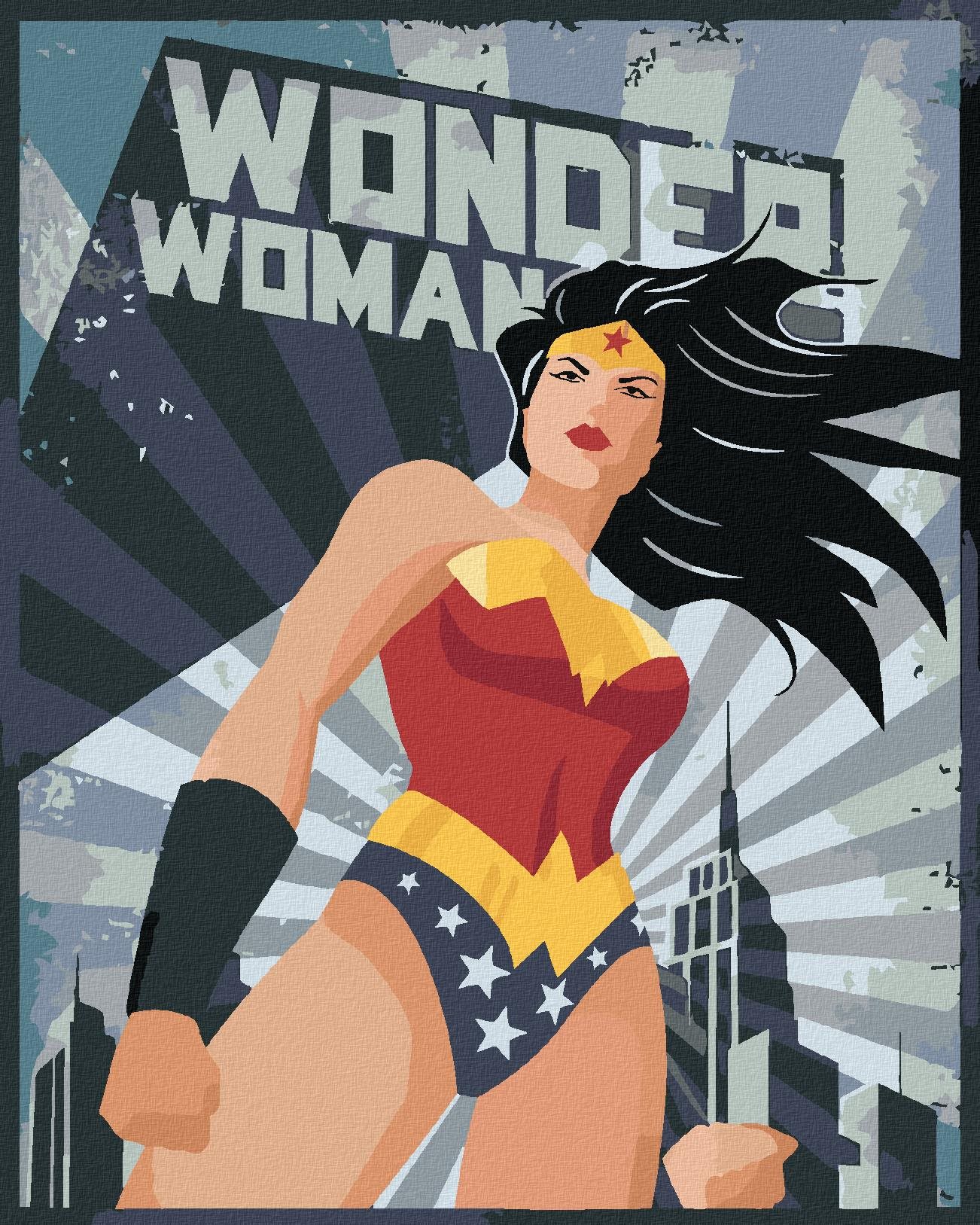 Zuty – Wonder Woman hviezda III, 40×50 cm, bez rámu a bez vypnutia plátna