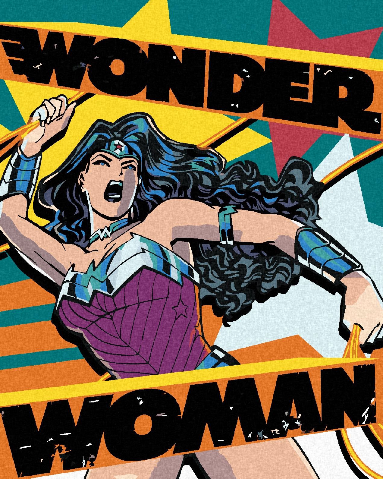 Zuty – Wonder Woman kričí plagát, 40×50 cm, bez rámu a bez vypnutia plátna