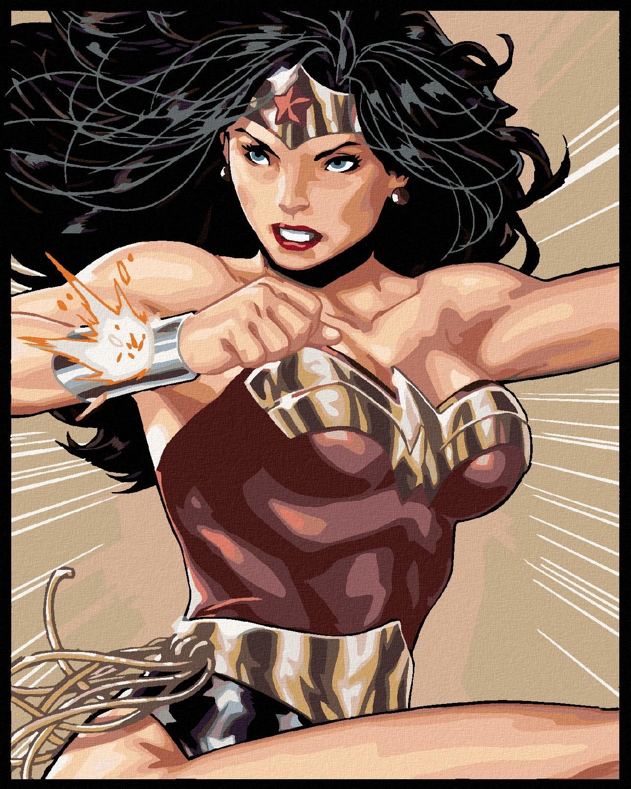 Zuty – Wonder Woman rozviate vlasy, 40 × 50 cm, plátno napnuté na rám