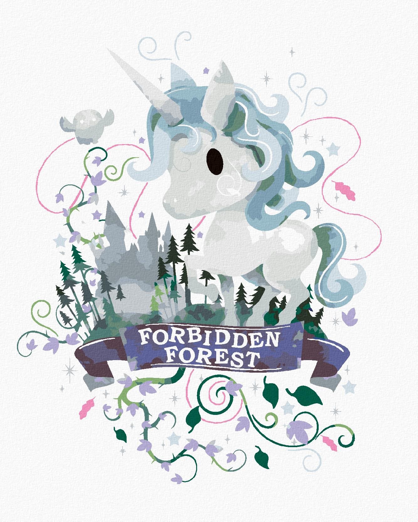 Zuty – Zakázaný les (Harry Potter), 40×50 cm, bez rámu a bez vypnutia plátna