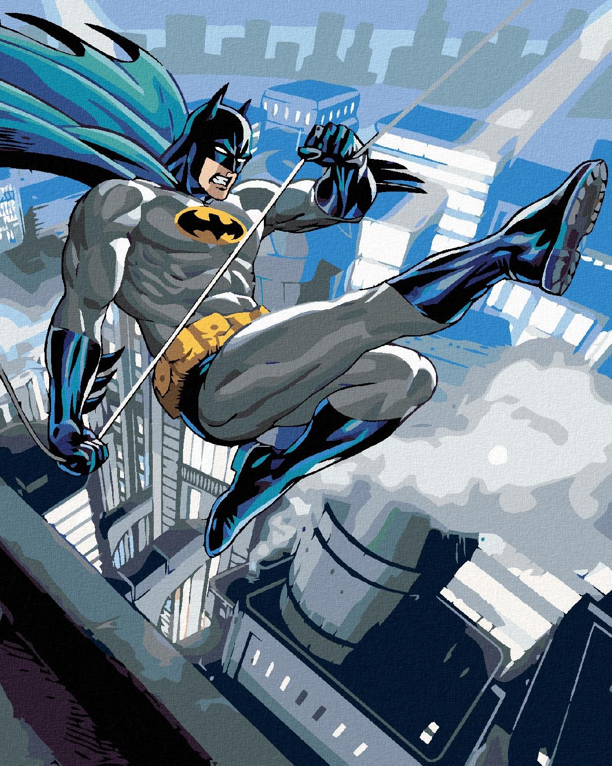 Zuty – Batman nad mestom, 40 × 50 cm, bez rámu a bez vypnutia plátna