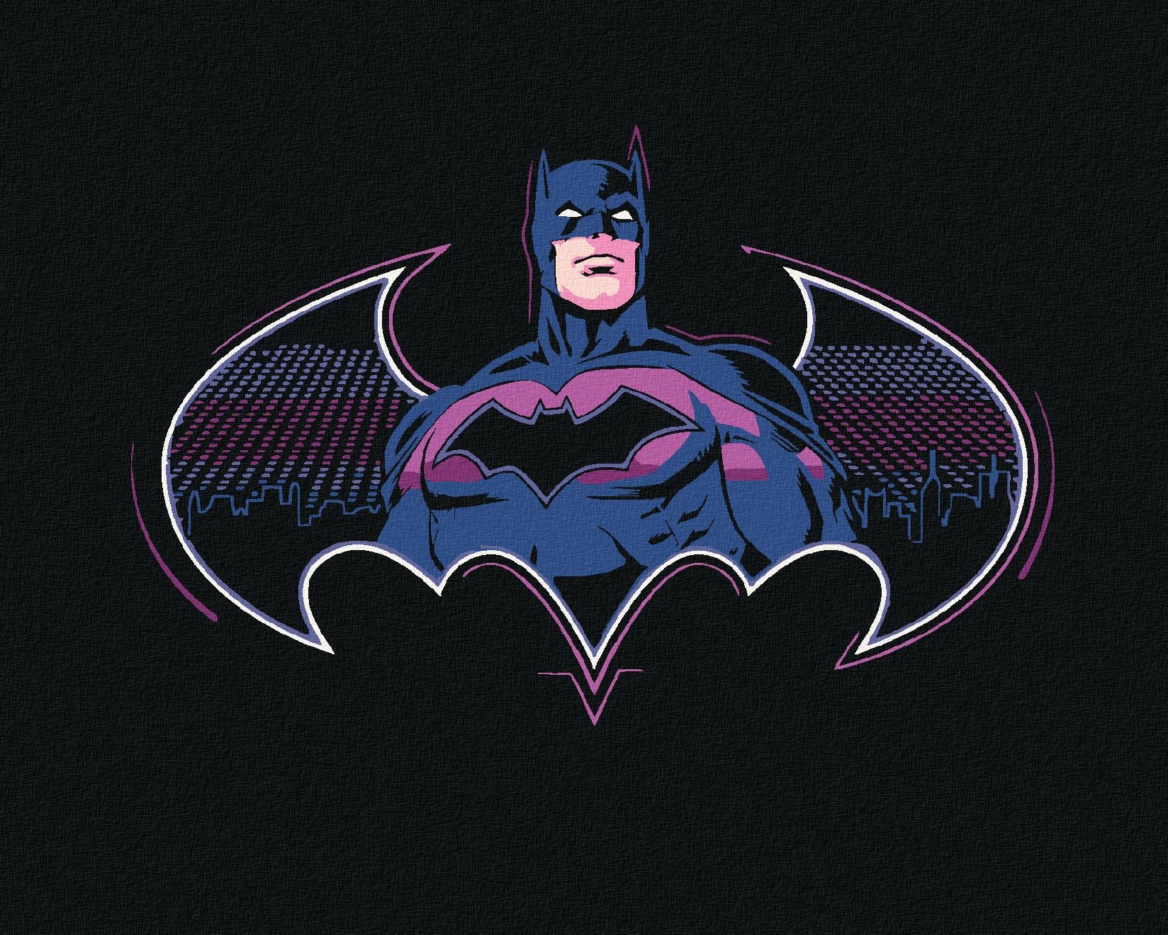 Zuty – Batman v odtieňoch fialovej, 40 × 50 cm, plátno napnuté na rám