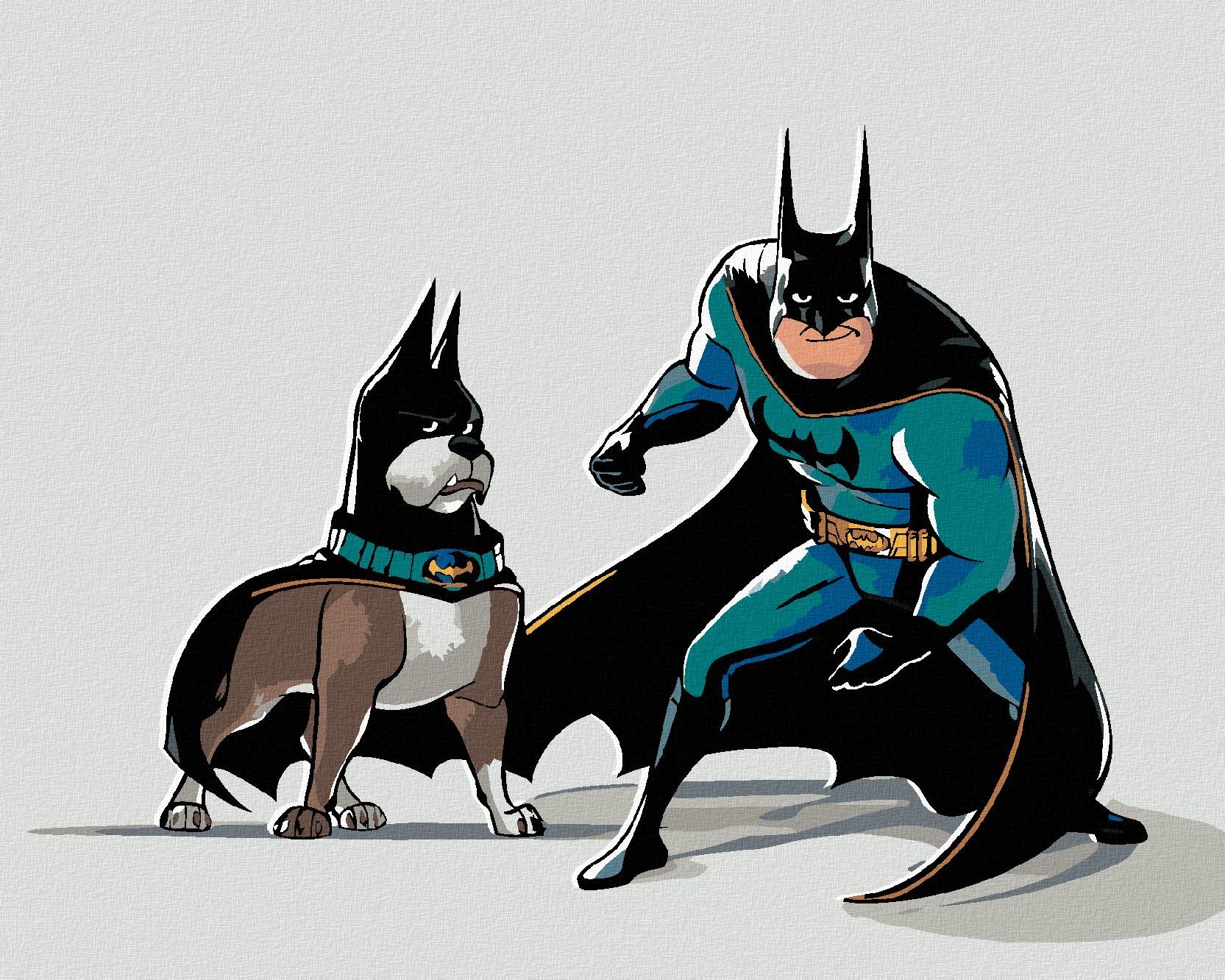 Zuty – Batmanov najlepší priateľ (DC Liga supermaznáčikov), 40×50 cm, bez rámu a bez vypnutia plátna