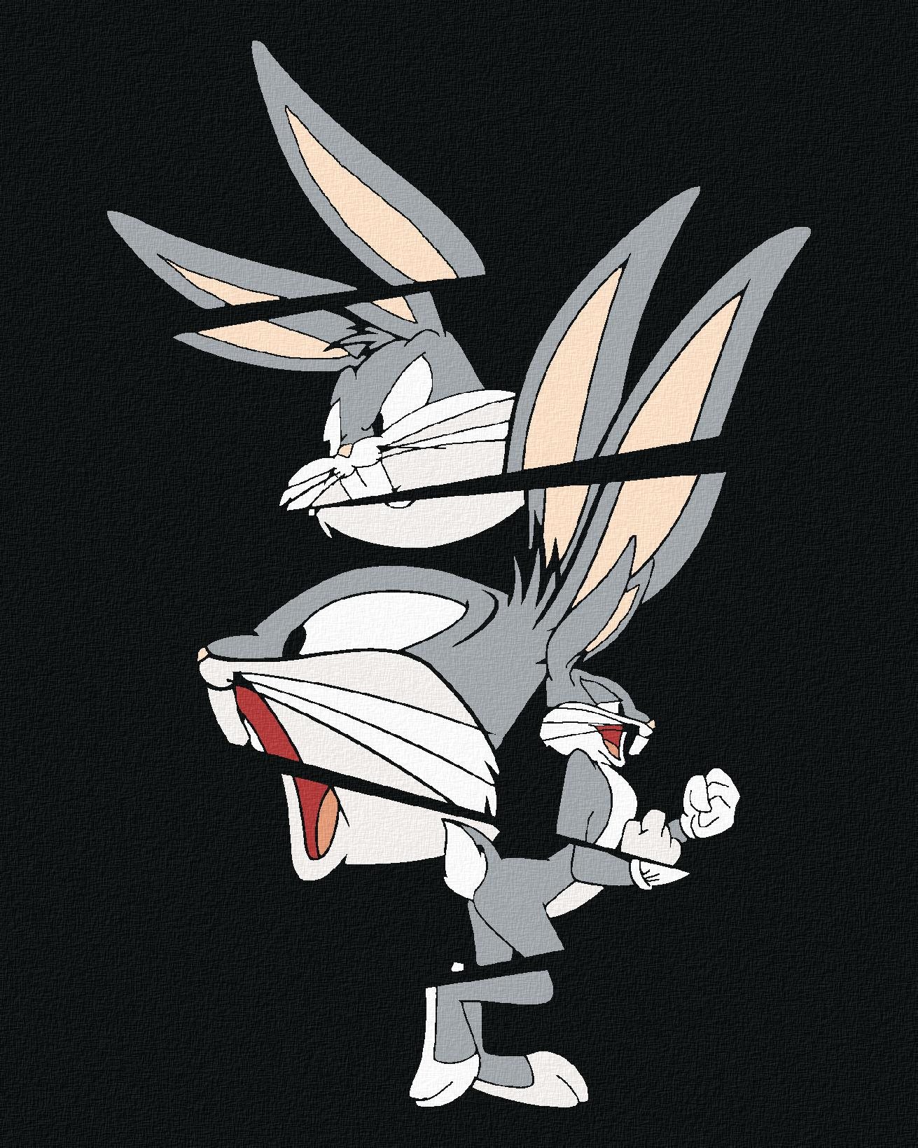 Zuty – Bugs Bunny abstrakcie (Looney Tunes), 40×50 cm, bez rámu a bez vypnutia plátna