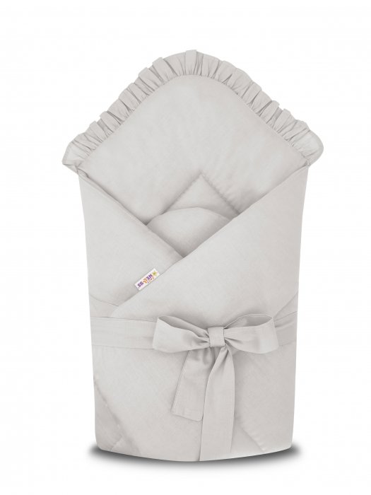 Baby Nellys Rychlozavinovačka s volánkem a stuhou Royal – sv. šedá