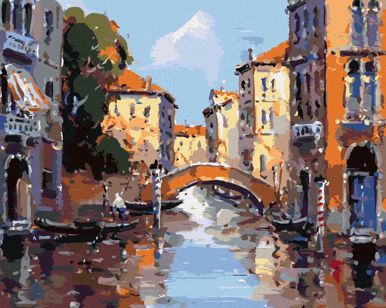 Benátske uličky, 80 × 100 cm, plátno napnuté na rám
